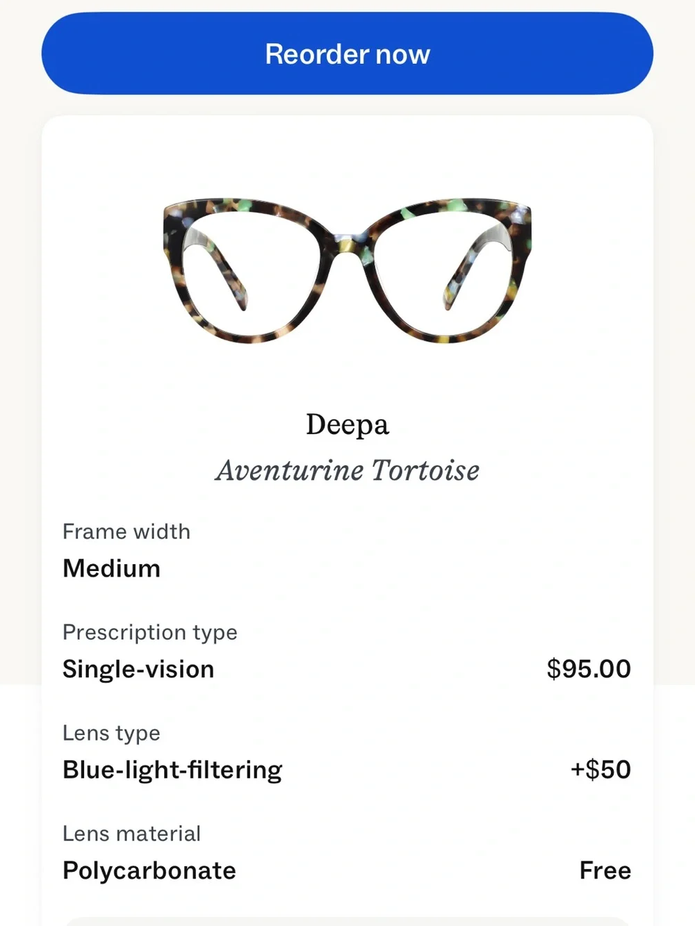 Tortoiseshell Cat Eye Glasses in Green & Black